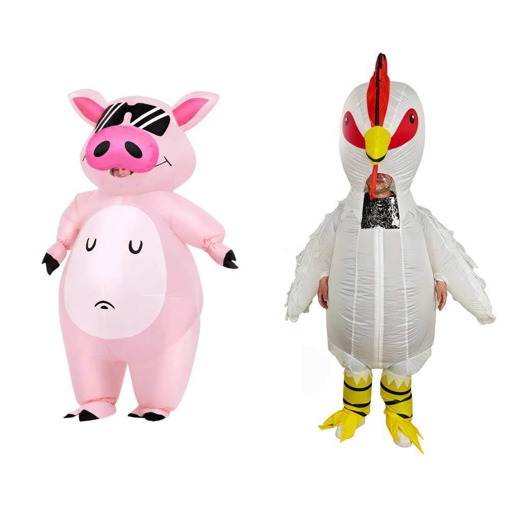 Anime Cosplay Costumes - Çizgi Film Hayvanı Domuzcuk Şişme Kostüm