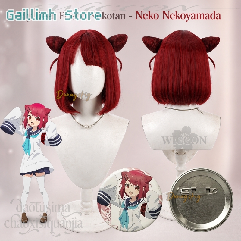 Anime My Deer Friend Nokotan C - Anime Cosplay Red Hair incelemesi ve fiyatı