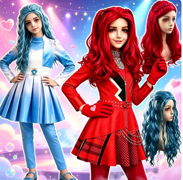Descendants 5 Kırmızı Peruk, C - Anime Cosplay Red Hair incelemesi ve fiyatı